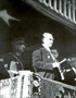 1929 – Ankara’da Cumhuriyet Bayramı’nda şeref tribününde TBMM Başkanı Kâzım Özalp, Başbakan İnönü, Gnkur. Başkanı Mareşal Çakmak’la